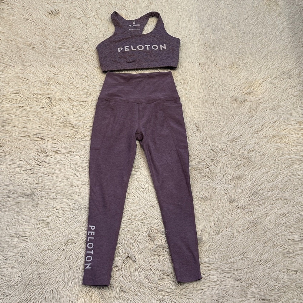 Peloton Dark Purple Activewear Set